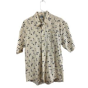 Appalachian Trail Vintage Men's Geometric Design Button Up Cotton Shirt Size M